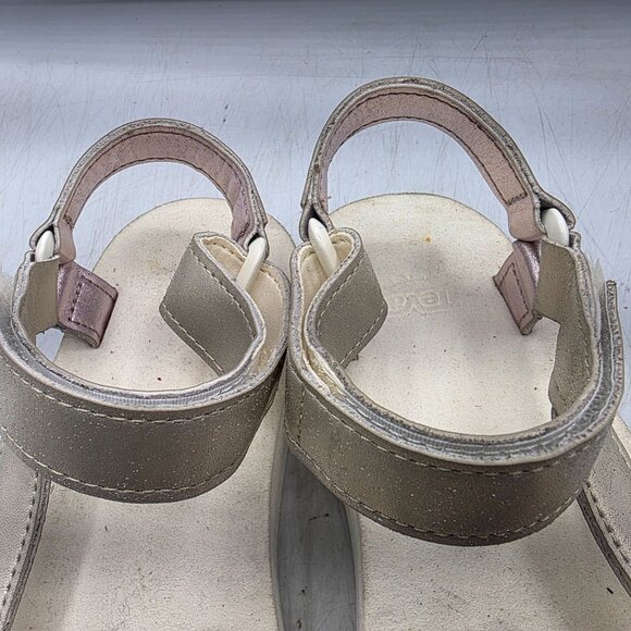 Teva Flatform Womens 8 Platform Sandals Universal Metallic Shimmer Multi Strappy - Picture 9 of 13